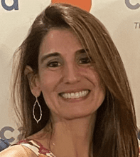 Smiling female at an event